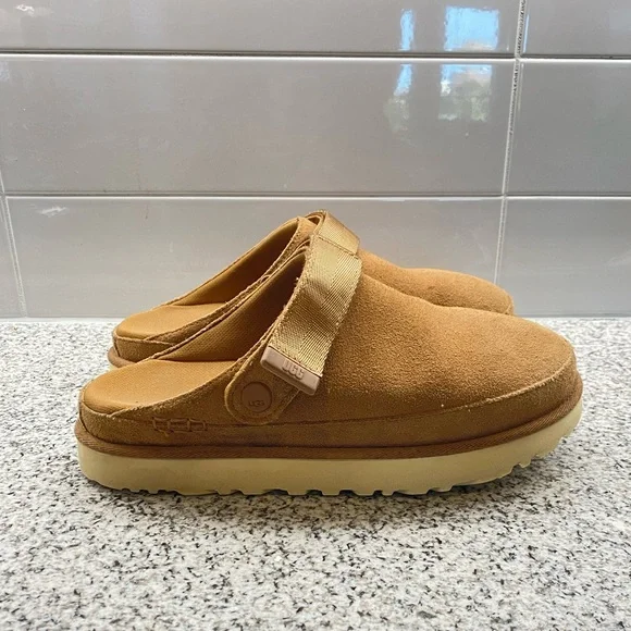 UGG Tan Suede Mules - Picture 2 of 7